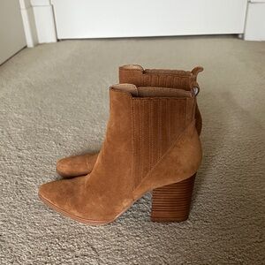 Marc Fisher Tan Suede Ankle Booties